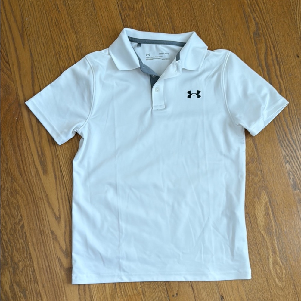 Under Armour White Polo Shirt Short Sleeve Athletic